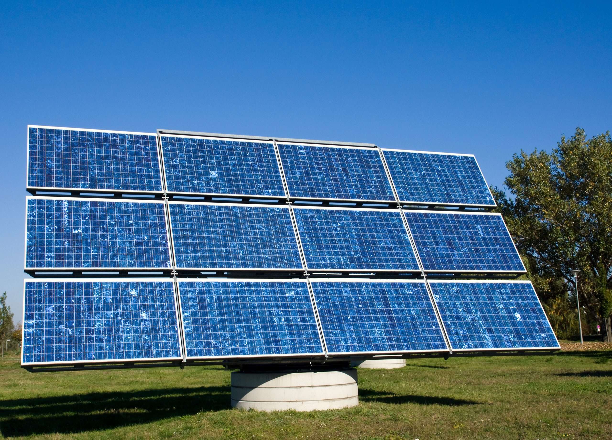 solar panel array outdoors